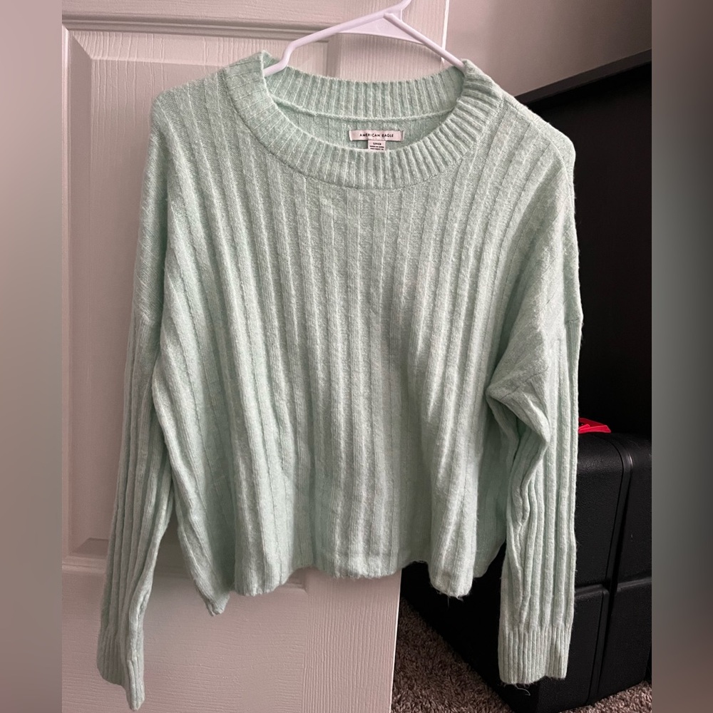American Eagle Light Mint Green Knit Top